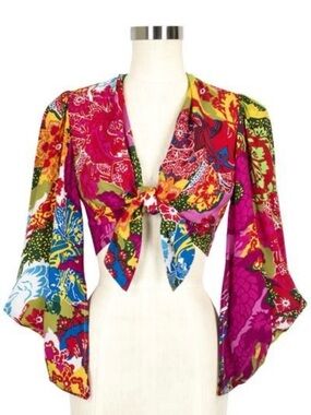 Amaya Tie Top - Psychedelic Dragons